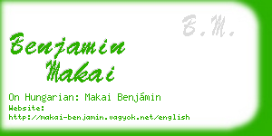 benjamin makai business card