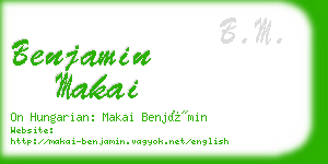 benjamin makai business card